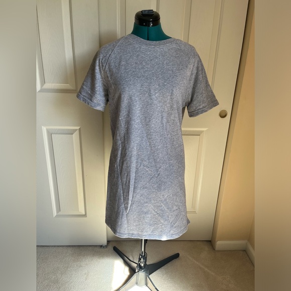 Fabletics Terry Short Sleeved Mini Dress Grey - Picture 3 of 8